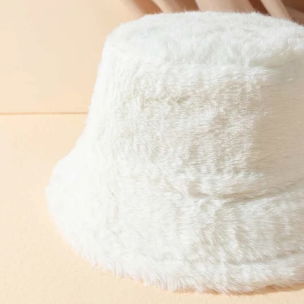 Fluffy faux fur bucket hat. Brand new!